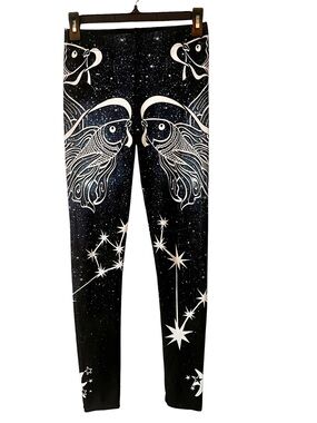 Gearbunch‎ Pisces Zodiac Galaxy Celestial Fish and Stars Leggings Size Medium